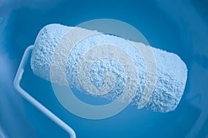 Paint roller blue