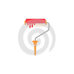 Paint Roller flat icon, build repair elements