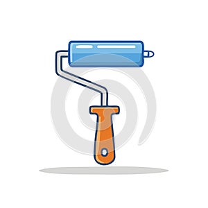 Paint roller illustration tool icon vector graphic design
