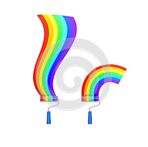 Paint Roller and Rainbow