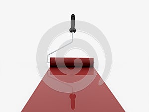 Paint roller red