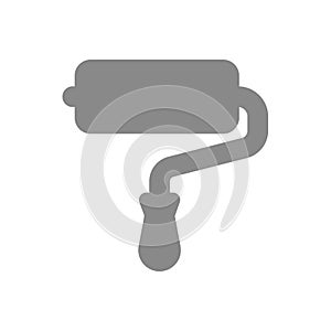 Paint roller vector icon
