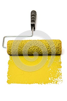 Paint Roller With Yellow