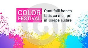 Paint Splash Color Festival Happy Holi India Holiday Traditional Celebration Greeting Cart