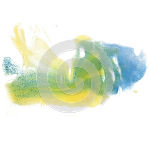 Paint splash color ink watercolor isolate lime stroke green yellow blue splatter watercolour aquarel brush