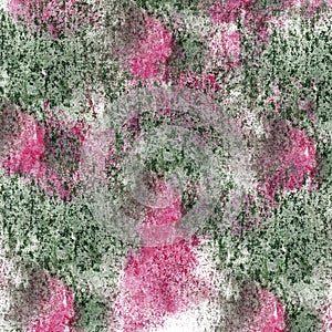 Paint splash pink, green ink blot and white abstract art brushes