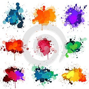 Paint splats photo