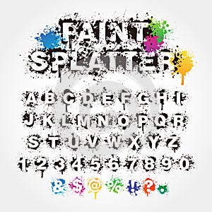 Paint Splatter Alphabet photo