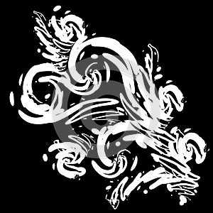 Paint Splatter Art on Black