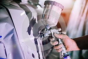 Paint sprayer in hand