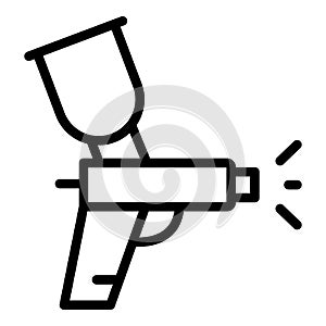 Paint sprayer icon outline vector. Spray gun