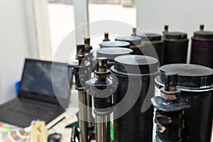 The paint tinting device is installed in the production hall photo