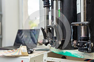 The paint tinting device is installed in the production hall photo