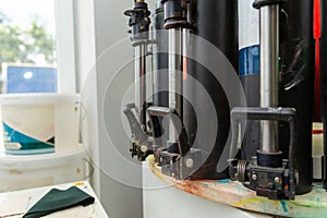The paint tinting device is installed in the production hall photo