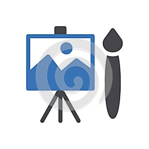 Paint vector glyph colour icon