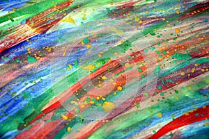 Paint watercolor vivid hues in rainbow colors, background