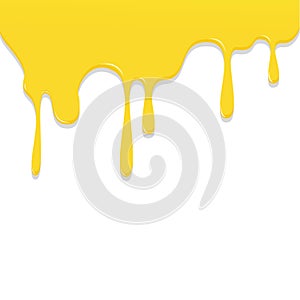 Paint Yellow color dripping, Color Droping Background vector illustration photo