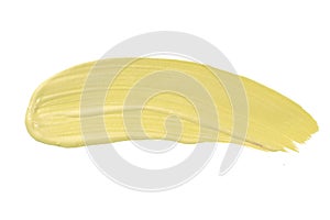 Paint yellow sketch track watercolor art border isolated on the white background photo
