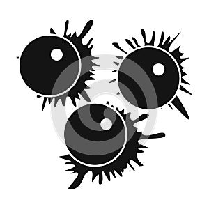 Paintball balls with splashes simple icon