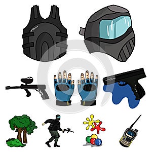 paintball icon in set collection