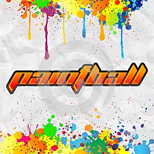 Paintball lettering - colorful banner