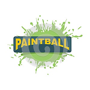 Paintball logo. Emblem for military extreme sports game.