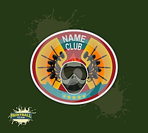 Paintball logo. paintball guns.