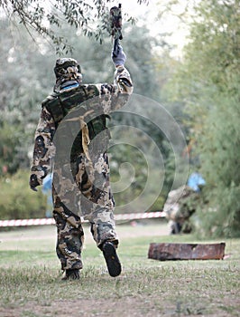 Paintball player