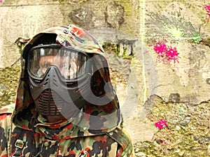 Paintball player
