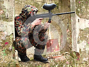 Paintball player