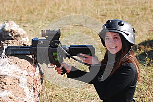 Paintball player