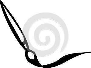 Paintbrush artistic stroke
