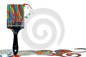 Paintbrush Candy-Cane Colors concept photo