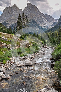 Paintbrush Canyon Trail in Grand Tetons National Park, Wyoming,