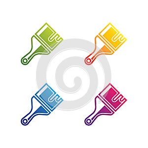 Paintbrush icon set
