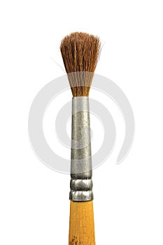 Paintbrush isolated old used paint squirrel brush
