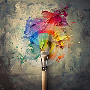 A paintbrush that paints emotions onto a canvas