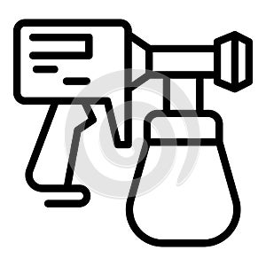 Paintbrush sprayer icon outline vector. Paint gun