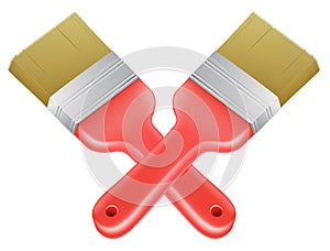 Paintbrushes crossed tools icon