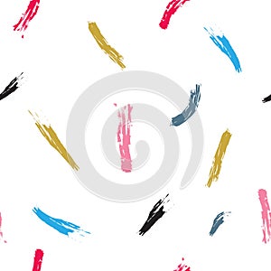 PAINTED ABSTRACT SEAMLESS VECTOR PATTERN. HIPSTER BRUSH TEXTURE photo