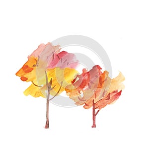 Painted abstract tree symbol.