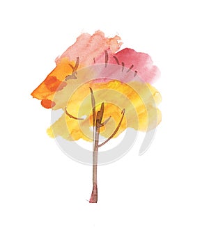 Painted abstract tree symbol.