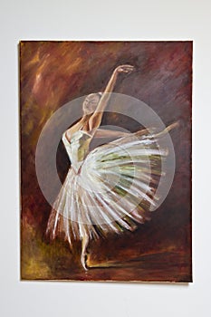Painted artwork - ballet dancer woman