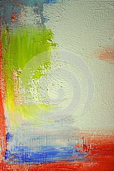 Painted canvas asbackground