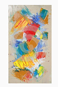 Painted canvas asbackground