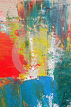 Painted canvas asbackground