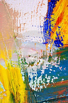 Painted canvas asbackground