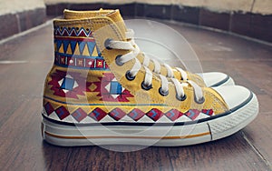 Painted Canvas Shoes