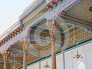 Painted ceilings Baha-ud-Din Naqshband complex in Bukhara photo