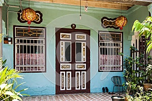 Painted Chinese townhouse